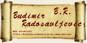 Budimir Radosavljević vizit kartica